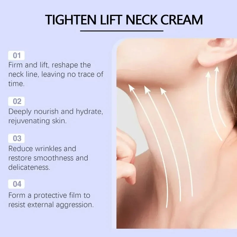 Neck Lift Tighten Cream Lightens Fine Lines Brightens Firms Nourishes Neck Cream Lightening Smoothing Moisturizer Neck Cream